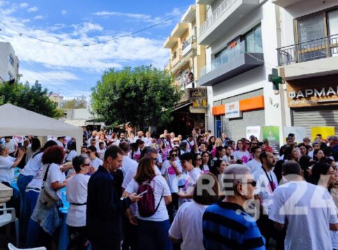 Ηράκλειο: Πλήθος κόσμου στον περίπατο για την πρόληψη του καρκίνου