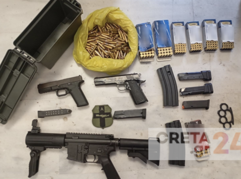 Kρήτη: 29χρονος έκρυβε μίνι οπλοστάσιο στο φορτηγάκι και το σπίτι του