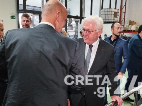 Επίσκεψη του Προέδρου της Ομοσπονδιακής Δημοκρατίας της Γερμανίας στο ελαιοποιείο της Terra Creta