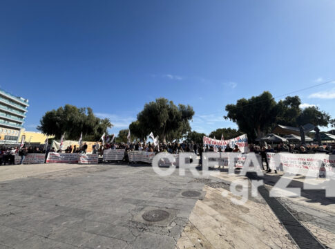 Πανελλαδική απεργία: Στους δρόμους οι Κρητικοί