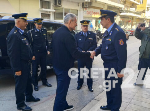 Στα Χανιά ο Υφυπουργός Πολιτικής Προστασίας και ο Αρχηγός του Πυροσβεστικού Σώματος