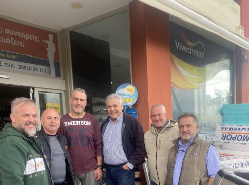 Στο Αρκαλοχώρι ο επικεφαλής της «Επιμελητηριακής Σύμπραξης» Βαγγέλης Καρκανάκης
