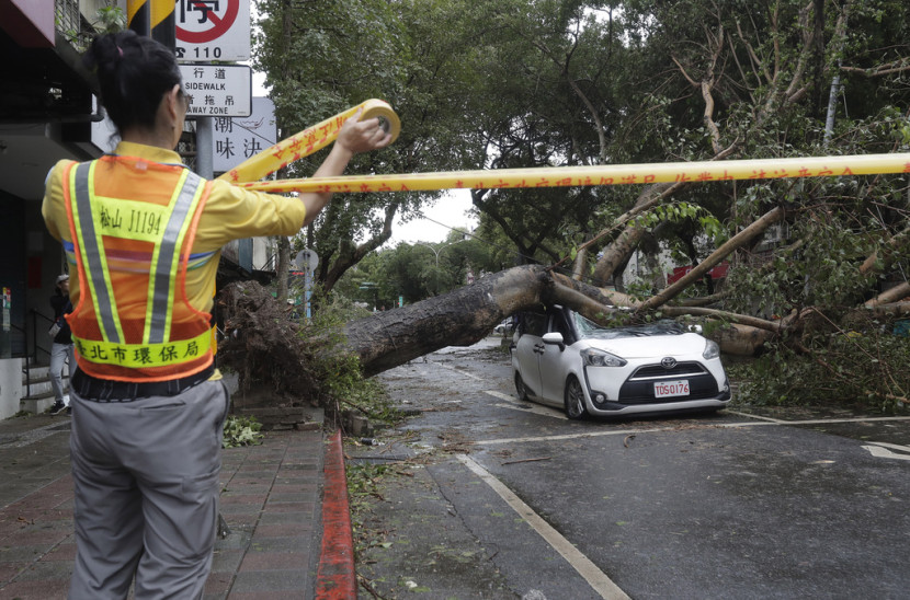 Typhoon Kong-rey in Taipei, Taiwan