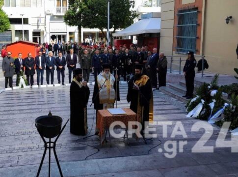 Τιμήθηκε στο Ηράκλειο η επέτειος της Εθνικής Αντίστασης