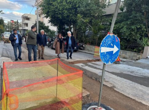 Στα έργα κατασκευής νέων δικτύων ομβρίων υδάτων στον Μασταμπά ο Δήμαρχος Ηρακλείου