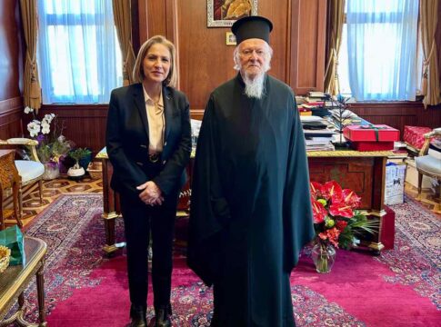 Συνάντηση της Γραμματέως Αποκεντρωμένης Διοίκησης Κρήτης στο Φανάρι με τον Οικουμενικό Πατριάρχη κ.κ. Βαρθολομαίο