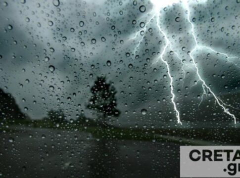 Σε εξέλιξη το νέο κύμα κακοκαιρίας – Βροχές και καταιγίδες στην Κρήτη