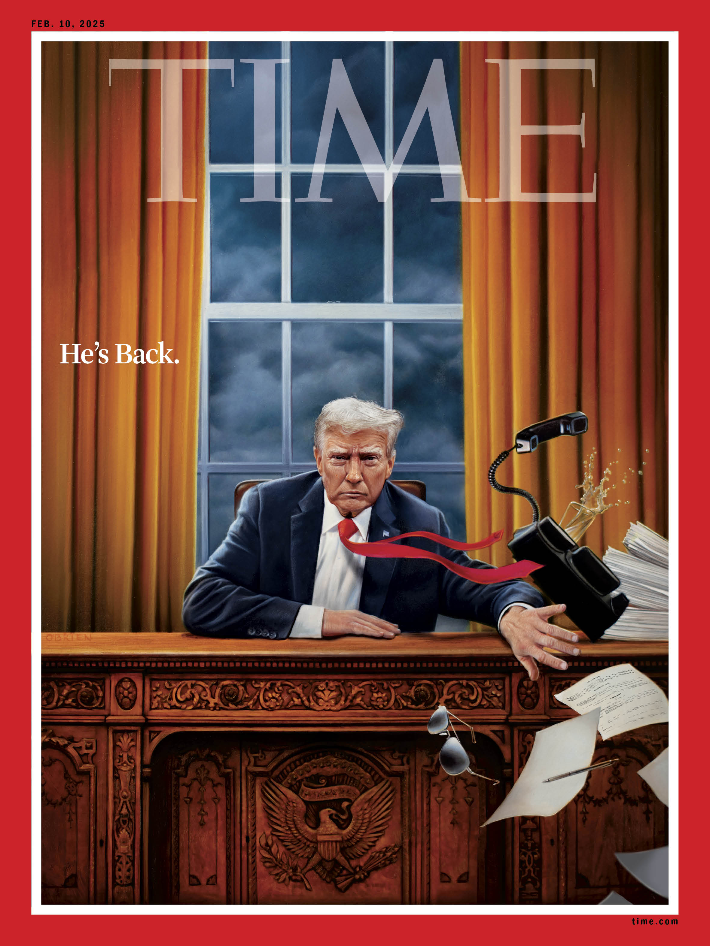 Trump Back in Office Time Magazine cover