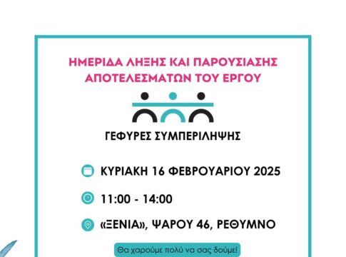 Παρουσιάζονται τα αποτελέσματα του έργου «Γέφυρες Συμπερίληψης, ανθρώπινα δικαιώματα των ΑμεΑ»