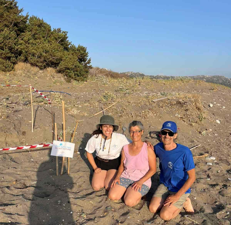 Ρόδος: Ιστορική ανακάλυψη φωλιάς πράσινης θαλάσσιας χελώνας στη Ρόδο