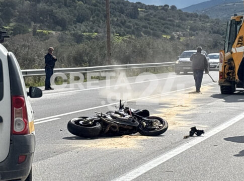 Σοκαριστικό τροχαίο με νεκρό 41χρονο δικυκλιστή στο Ηράκλειο (εικόνες)