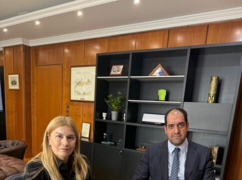 Συνάντηση Σέβης Βολουδάκη με τον Υφυπουργό Εθνικής Άμυνας, Γ. Κεφαλογιάννη