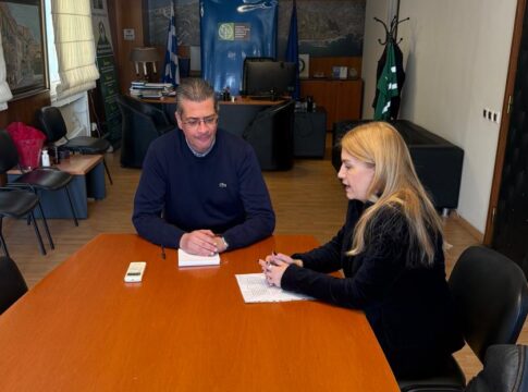 Συνάντηση της Σέβης Βολουδάκη με τον Γενικό Γραμματέα Δασών