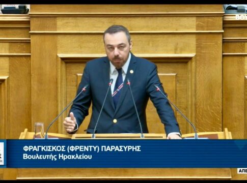 Συζήτηση στη Βουλή για το χωροταξικό των ΑΠΕ, με πρωτοβουλία του Φραγκίσκου Παρασύρη