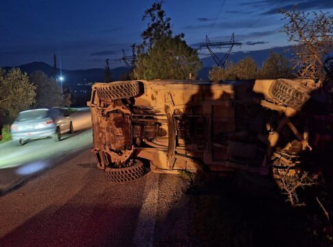 Ηράκλειο: Σφοδρή σύγκρουση τζιπ – αγροτικού