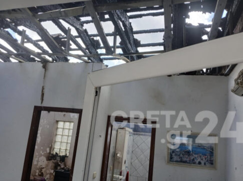 Kρητη | Εικόνες καταστροφής μετά από φωτιά σε σπίτι