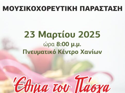 Μουσικοχορευτική παράσταση με τίτλο «Έθιμα του Πάσχα»,