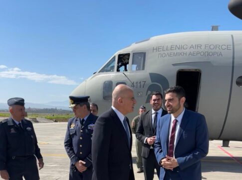 Ο Κωνσταντίνος Κεφαλογιάννης με το Ν. Δένδια στο Ηράκλειο