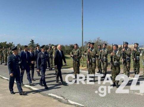 Στο Ηράκλειο ο Υπουργός Εθνικής Άμυνας Νίκος Δένδιας