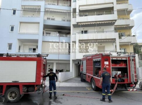 Συναγερμός για φωτιά σε διαμέρισμα στο κέντρο του Ρεθύμνου (εικόνες)