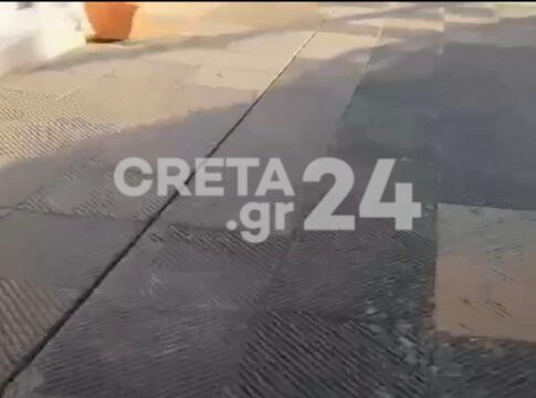 «Άνοιξε» η γη στα δύο στις Βούτες – Ανησυχία από τα ξαφνικά ρήγματα (βίντεο)