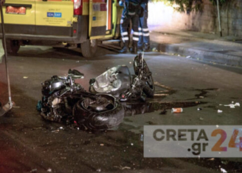 Ηράκλειο: Σφοδρή σύγκρουση αυτοκινήτου και μηχανής – Στο νοσοκομείο ένα άτομο