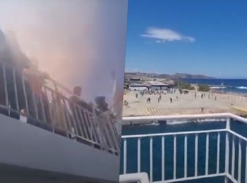 Άφιξη στο Λαύριο για τους φίλους του ΟΦΗ με συνθήματα!