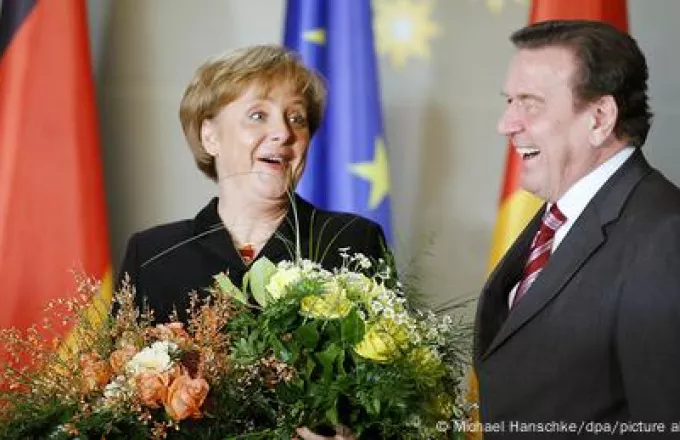 Άνγκελα Μέρκελ και Γκέρχαρντ Σρέντερ