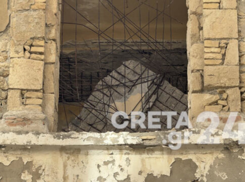 Hράκλειο: Ζημιές σε κτίρια και κατολισθήσεις μετά τον ισχυρό σεισμό (εικόνες)