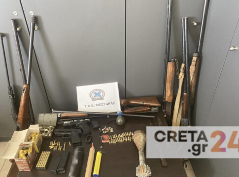 Ηράκλειο: Χειροπέδες σε πατέρα και γιο για το μίνι-οπλοστάσιο