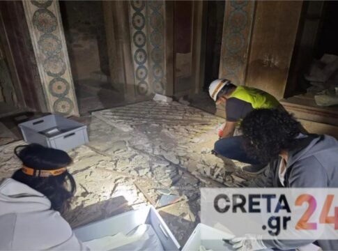 Κνωσός: Νέα έργα προανήγγειλε από τη Βουλή η Λίνα Μενδώνη μετά την πτώση της τοιχογραφίας