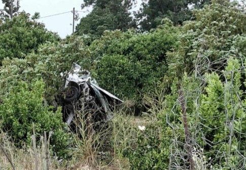 Kρήτη: Αυτοκίνητο «απογειώθηκε» και κατέληξε σε χωράφι (εικόνες)
