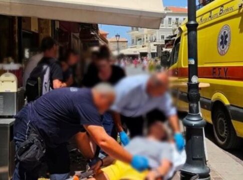 Κρήτη: Γλάστρα έπεσε πάνω σε τουρίστρια – Εικόνες
