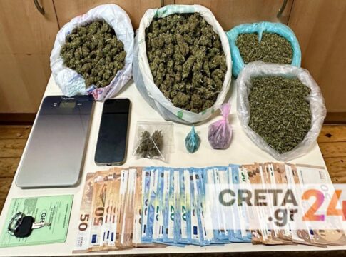 Κρήτη: Τους έκαναν «τσακωτούς» πάνω στο νταραβέρι με ένα κιλό κάνναβη
