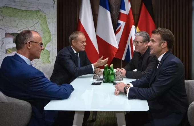 Ουκρανία: Μακρόν, Μερτς, Στάρμερ και Τουσκ στο Κίεβο για τηλεδιάσκεψη της συμμαχίας των προθύμων