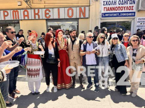 Το Μαρούσι έγινε…. Κρήτη – Με λύρες, λαούτα και ρακή η υποδοχή των φιλάθλων του ΟΦΗ