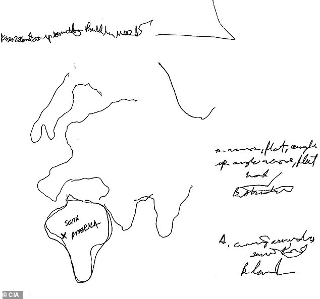 Although the sketch was labeled 'South America,' the landscape reportedly resembled Europe