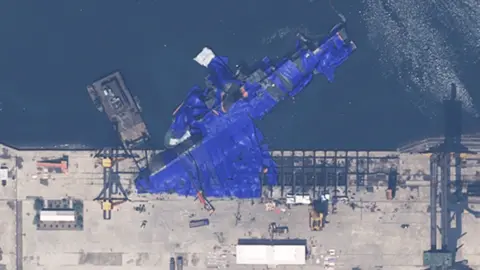 Pléiades Neo © Airbus DS 2025 Satellite photo of damaged North Korean destroyer