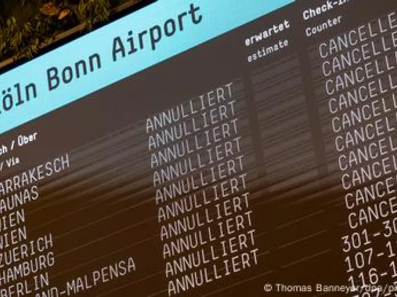 Πίνακας καθυστερημένων ή ακυρωμένων πτήσεων