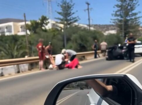 Ηράκλειο: Αυτοκίνητο συγκρούστηκε με «γουρούνα»- Βίντεο