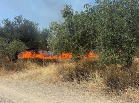 Ηράκλειο: Συναγερμός για φωτιά σε αγροτική έκταση – Έκκληση σε όσους έχουν βυτία να σπεύσουν στο σημείο