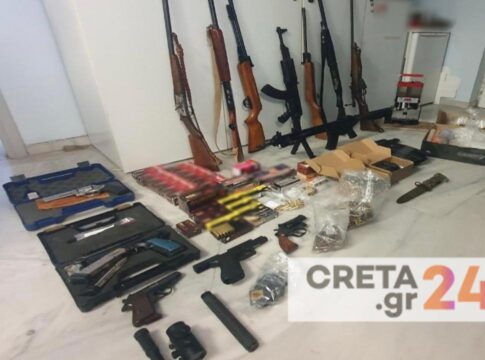 Κρήτη: Είχαν μετατρέψει το σπίτι τους σε οπλοστάσιο – Χειροπέδες σε δύο άτομα