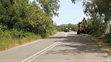 Ρέθυμνο: Έναρξη εργασιών καθαρισμού τάφρων & πρανών στην Επαρχιακή Οδό 24