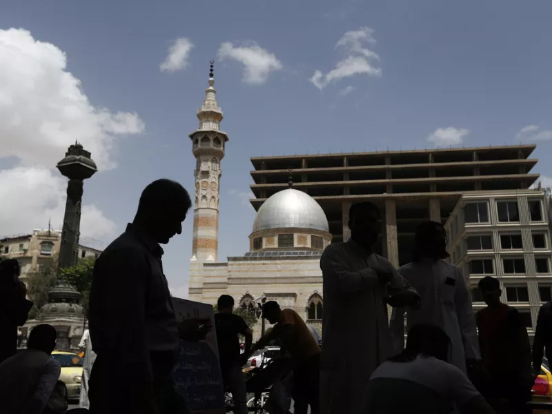 Συρία τζαμί σιλουέτες