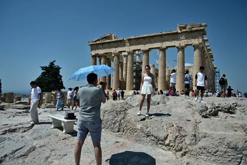 τουρίστες ακροπολη