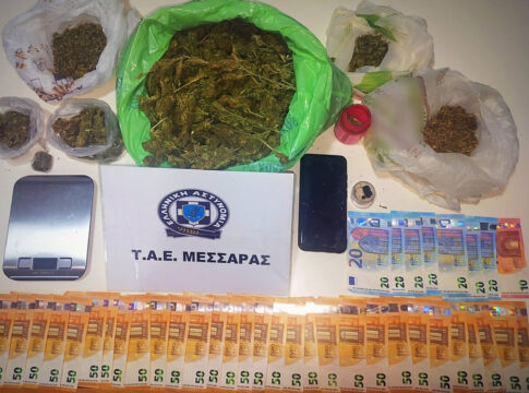 Ηράκλειο: Έκρυβε στο σπίτι του κάνναβη, ζυγαριά και μετρητά