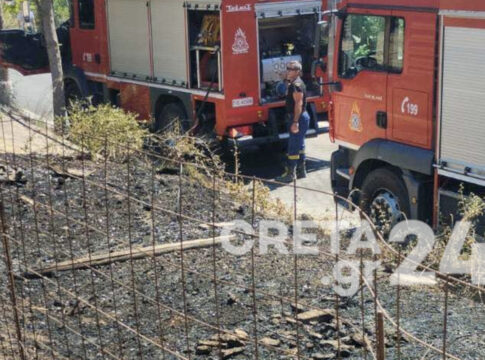 Κινητοποίηση για πυρκαγιά στο Ηράκλειο – Φωτιά και σε πυρηνελαιουργείο