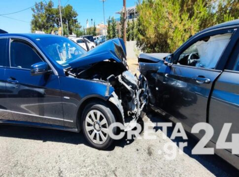 Κρήτη: Σφοδρή σύγκρουση ταξί με Ι.Χ αυτοκίνητο – Στο νοσοκομείο δύο άτομα
