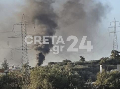 Μεγάλη κινητοποίηση για πρωινή φωτιά στο Ηράκλειο