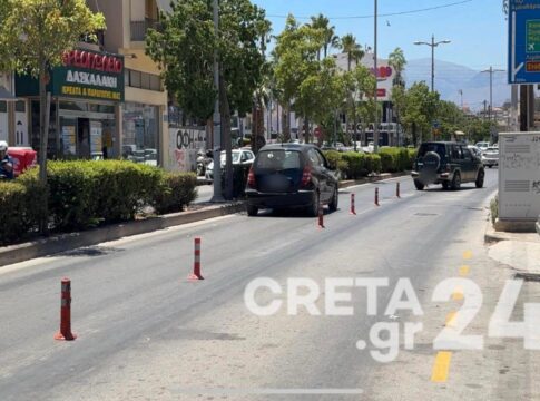 Μήνυση από τον Δήμο Ηρακλείου για τα ξηλωμένα κολωνάκια στην 62 Μαρτύρων